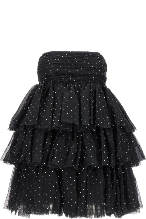 Fashion for Women Rotate by Birger Christensen 'mesh Mini Ruffle' Dress