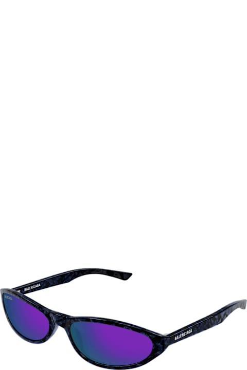 Balenciaga Eyewear نظارات لـ القسم الرجالي Balenciaga Eyewear Balenciaga Bb0007s Linea Everyday 011 Violet Black Sunglasses