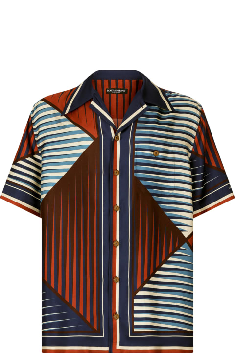 Dolce & Gabbana Clothing for Men Dolce & Gabbana Silk Geometric Shirt