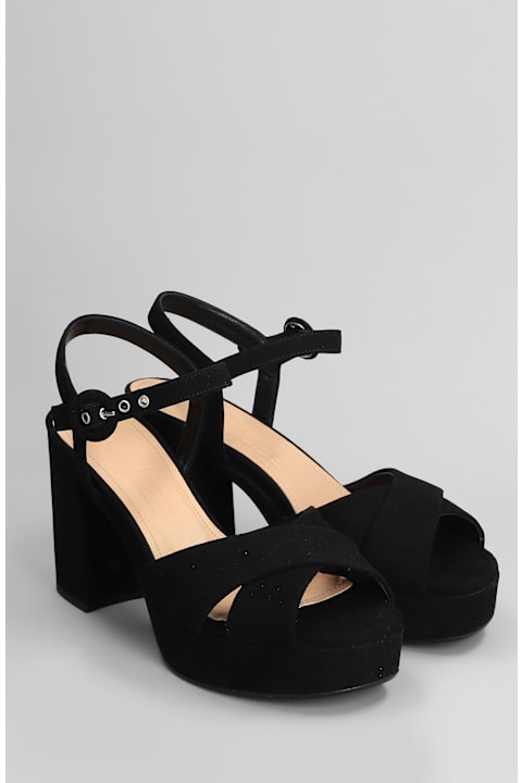 Julie Dee Shoes for Women Julie Dee Sandals In Black Suede