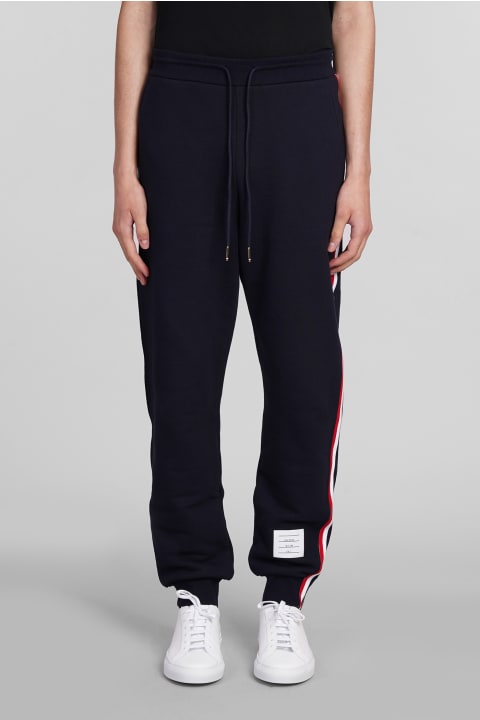 Fleeces & Tracksuits for Men Thom Browne Pants In Blue Cotton