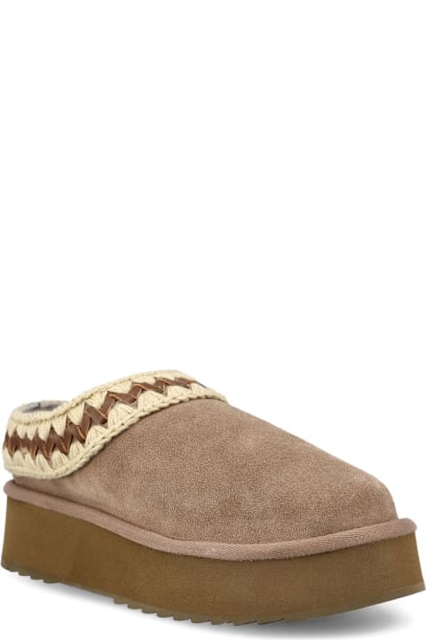 Mou for Men Mou Platform Clog Suede Slippers