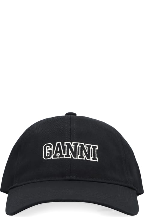 Hats for Women Ganni Logo Baseball Cap