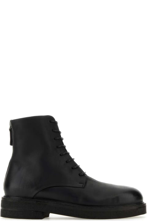 ウィメンズ Marsellのブーツ Marsell Black Leather Ankle Boots