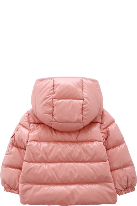 Homeware Moncler Pink Bady Down Jacket For Baby Girl With Logo