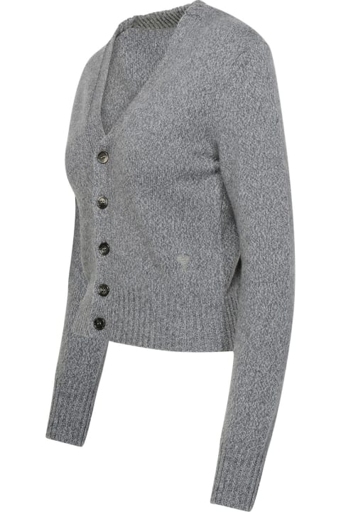 Ami Alexandre Mattiussi Sweaters for Women Ami Alexandre Mattiussi Grey Cashmere Cardigan