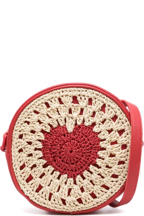 Accessories & Gifts for Baby Girls Stella McCartney Kids Raffia Shoulder Bag With Heart