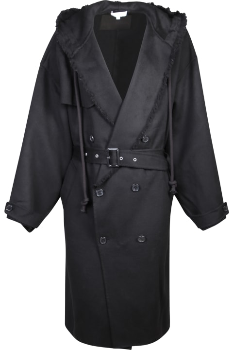 Coats & Jackets for Men J.W. Anderson Hooded Black Trench Coat