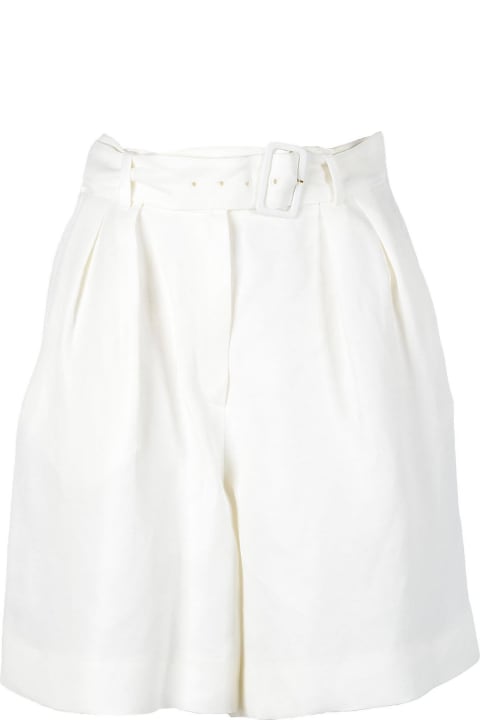 Women's White Bermuda Shorts