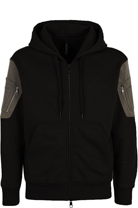 Neil Barrett for Women Neil Barrett Cotton Logo Hooded Sweatshirt