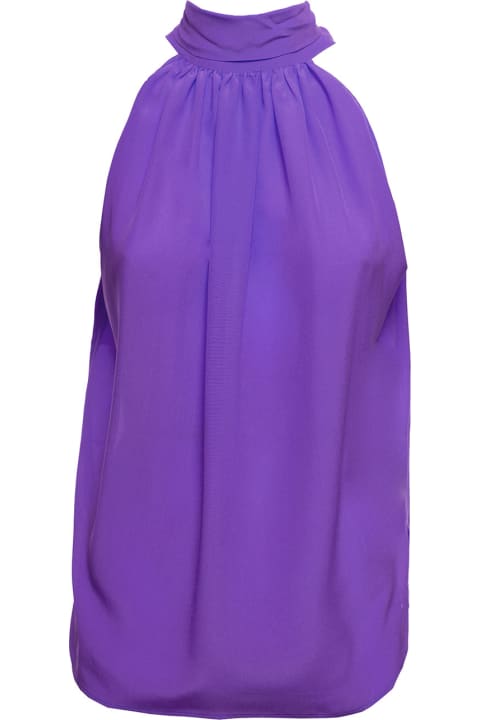 Woman's Purple Silk Top