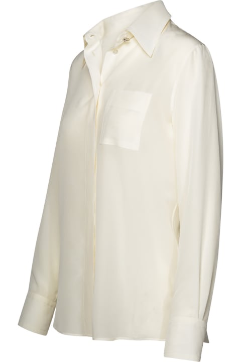 Lanvin Topwear for Women Lanvin White Silk Shirt