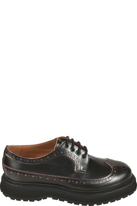 Buttero Shoes for Men Buttero Laced Perforated Derby Shoes