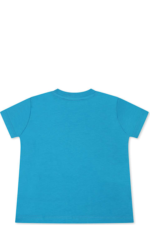 Homeware MSGM Light Blue T-shirt For Babykids With Logo