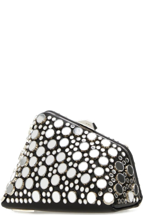 The Attico Totes for Women The Attico Midnight Stud-embellished Clutch Bag