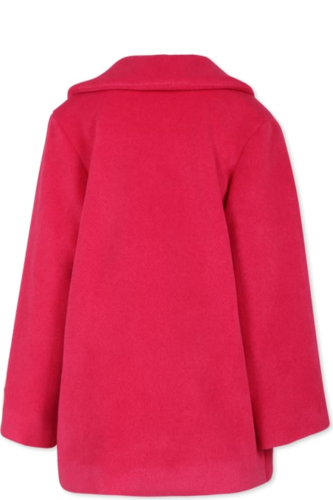 Homeware Pinko Fuchsia Coat For Girl With Logo