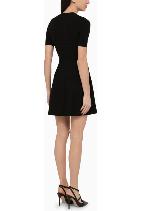 ウィメンズ Valentinoのウェア Valentino Black Short Dress With Toile Iconographe Motif