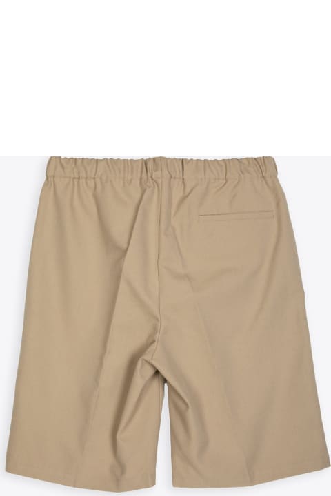 C.v. Bermuda Beige cotton bermuda shorts with drawstring