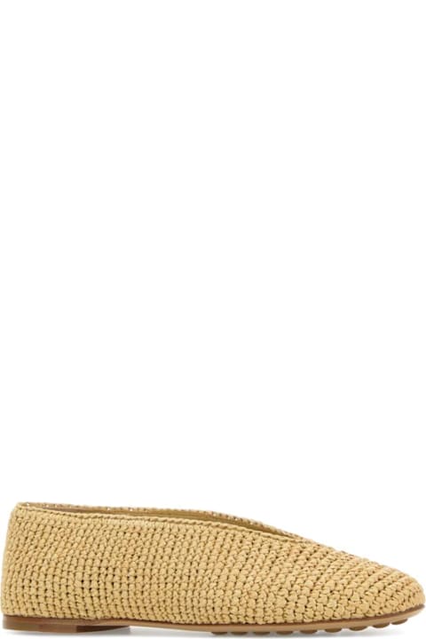 Bottega Veneta Raffia Rosa Ballerinas