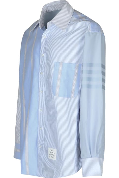ウィメンズ Thom Browneのシャツ Thom Browne '4 Bar' Light Blue Cotton Shirt