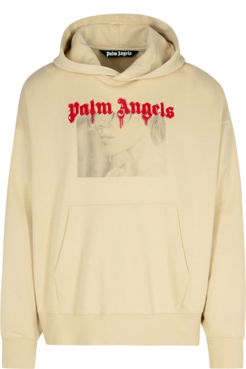 Sweaters for Men Palm Angels 'portrait Pencil' Hoodie