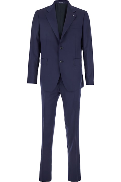 Suits for Men Tagliatore Monopetto 2 Bottoni Pantalone Ventre Piatto