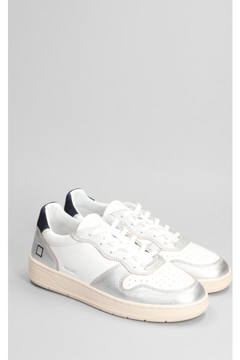D.A.T.E. for Women D.A.T.E. Court Laminated Sneakers In White Leather