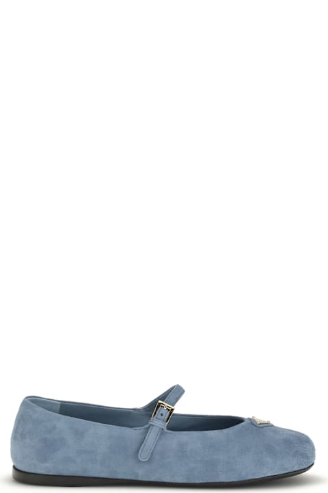 Prada Suede Leather Ballerinas