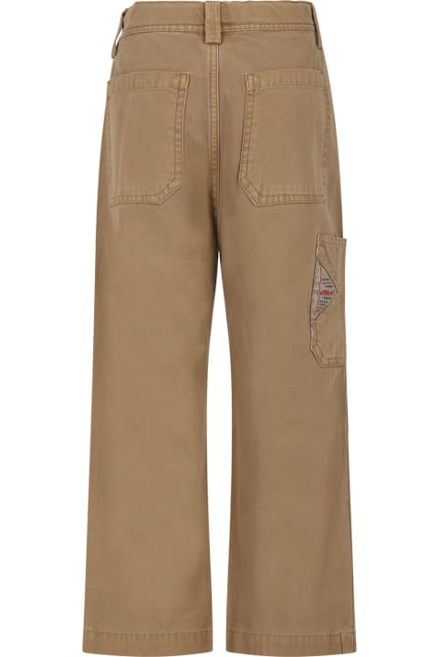 Diesel for Kids Diesel Beige Trousers For Girl With Logo