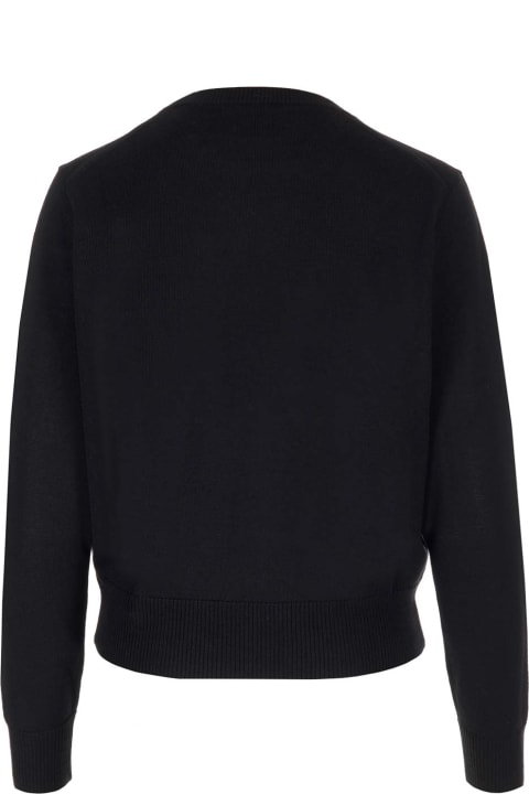 Ami Alexandre Mattiussi Women Ami Alexandre Mattiussi Black 'ami De Coeur' Sweater