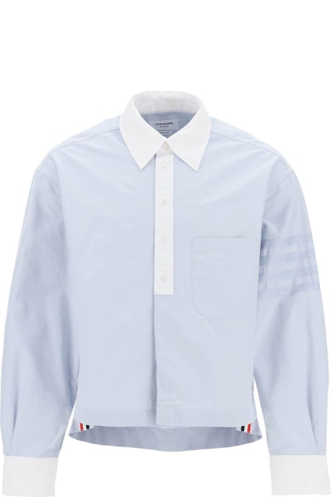 Thom Browne for Men Thom Browne 4-bar Striped Long-sleeved Shirt