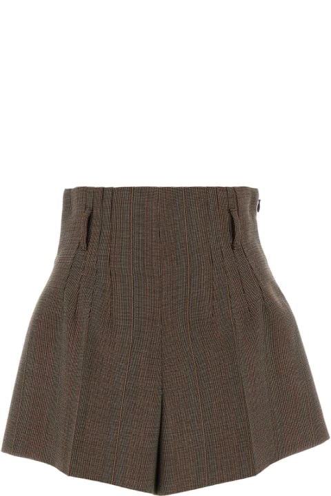 Sale for Women Prada Embroidered Wool Shorts