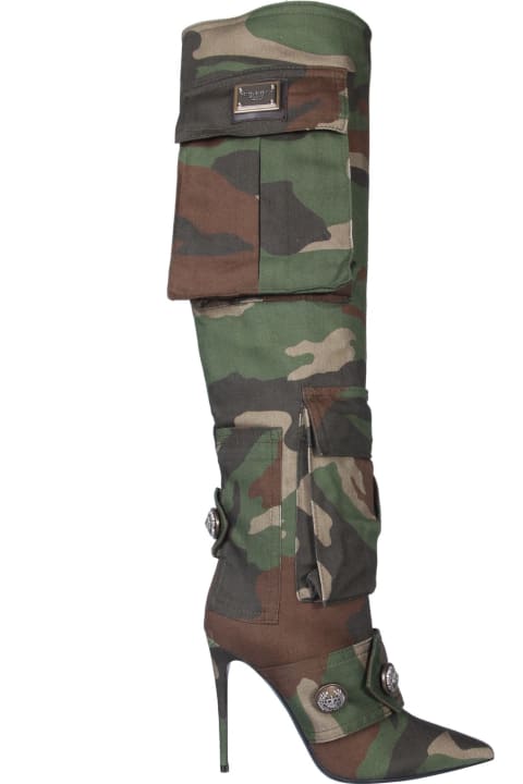 Camouflage Patchwork Boots