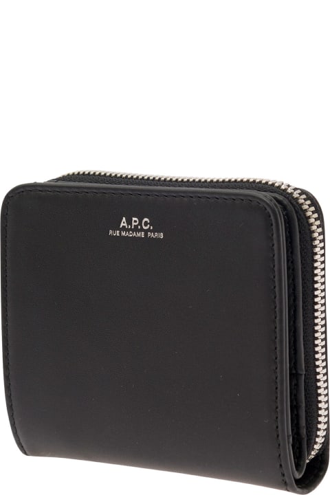A.P.C. Accessories for Men A.P.C. 'emmanuel' Black Wallet With Embossed Logo In Smooth Leather Man