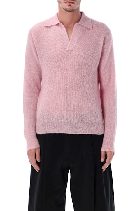 Homeware Auralee Auralee Baby Suri Alpaca Sheer Knit Skipper Polo