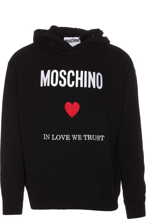 Moschino Fleeces & Tracksuits for Men Moschino In Love We Trust Hoodie