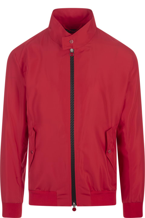 Kiton Coats & Jackets for Men Kiton Red Nylon Lightweight Jacket