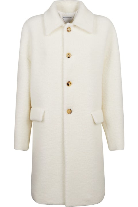 Fur Applique Buttoned Coat