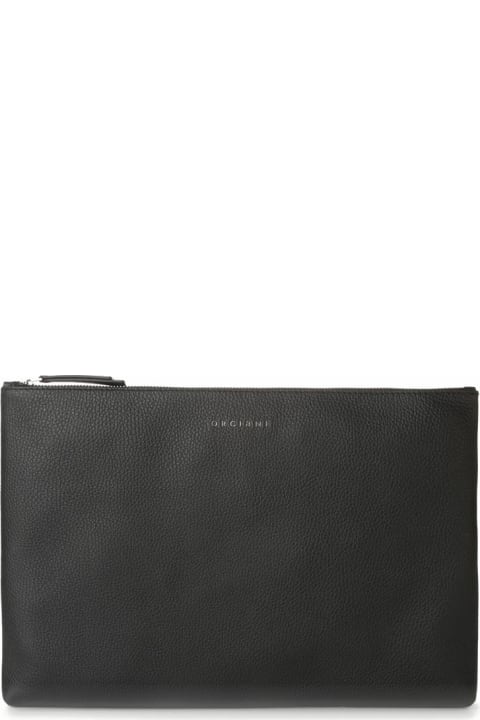 Luggage for Men Orciani Leather Clutch Bag
