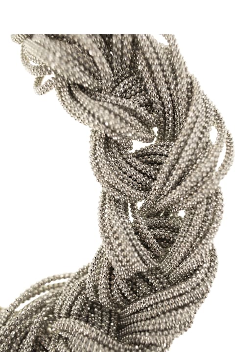 Fabiana Filippi حُلي لـ السيدات Fabiana Filippi Braided Necklace With Diamond Wire