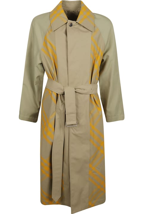 Burberry for Men Burberry Printed Long Belted Coat