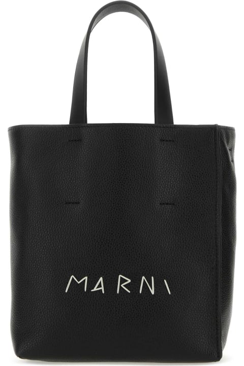 Marni for Women Marni Black Leather Mini Museo Handbag