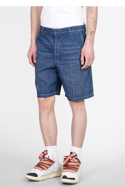 LANVIN フリンシトリムノスリフトレス RWDR0009K001A22 521 Lanvin Shorts In Blue Cotton | italist