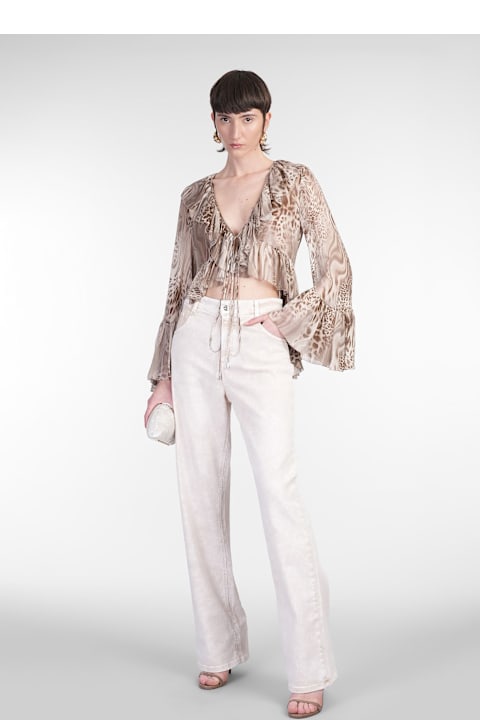 Homeware Blumarine Jeans In Rose-pink Cotton