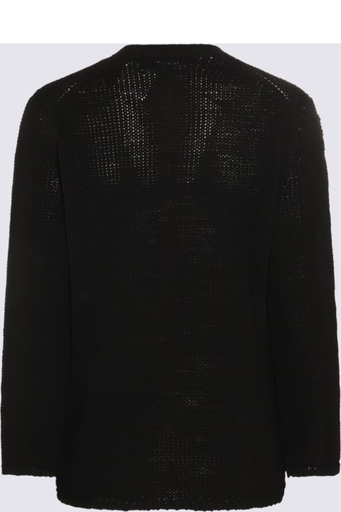 Sweaters for Men Comme Des Garçons Homme Plus Black Knitwear