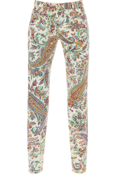 Etro for Women Etro Paisley-printed High-waist Stretched Jeans