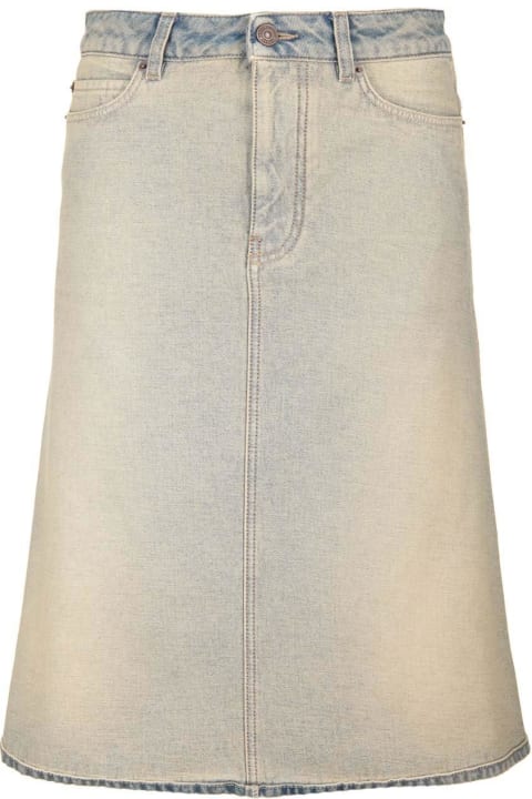 ウィメンズ Balenciagaのウェア Balenciaga Denim Midi Skirt