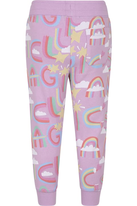 Homeware Stella McCartney Kids Purple Trousers For Girl With Rainbow Logo