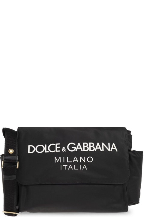 Dolce & Gabbana for Boys Dolce & Gabbana Logo-lettering Padded Changing Bag