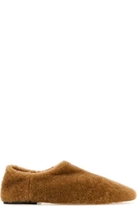 Dries Van Noten لـ Men Dries Van Noten Biscuit Shearling Slip Ons